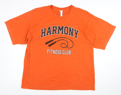 Womens UK Size S H&M Orange Basic T-Shirt