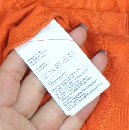 Womens UK Size S H&M Orange Basic T-Shirt