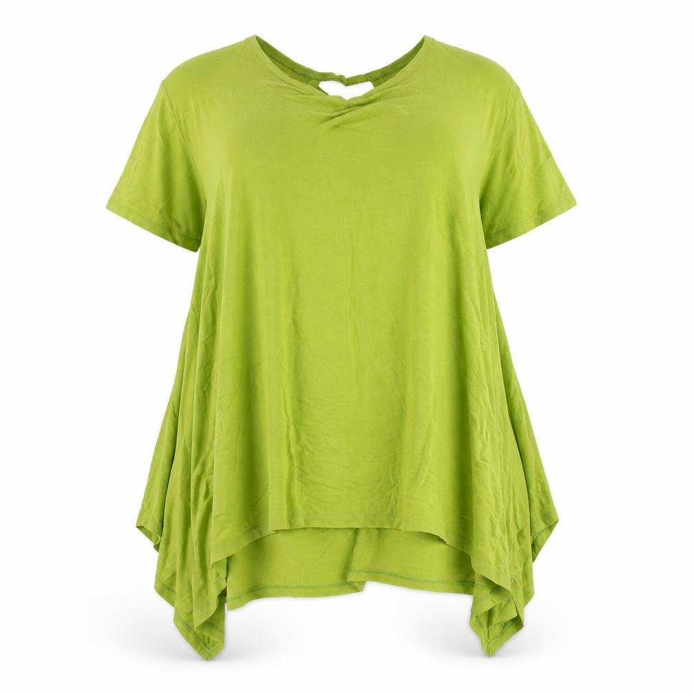 ANTHONY Studio Women’s Green XL Trapeze Asymmetric Jersey Dress