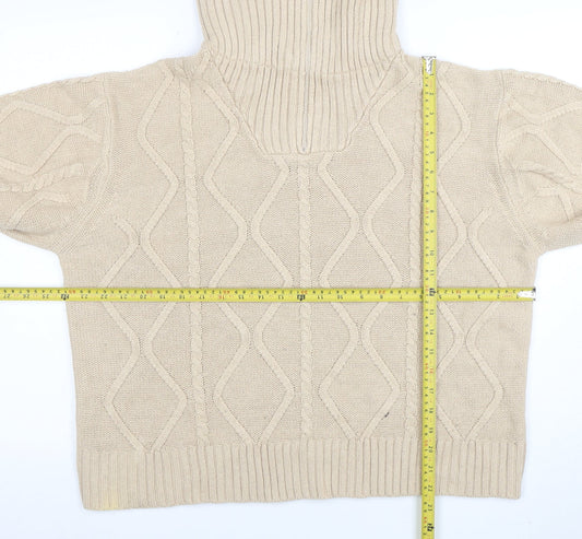 Womens UK Size 18 Violet Romance Beige Pullover Jumper