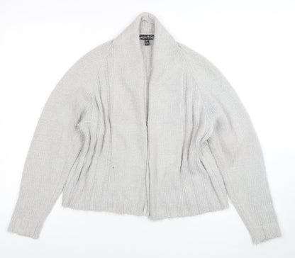 Marble Women's Grey Chunky Knit Open Cardigan Size 12