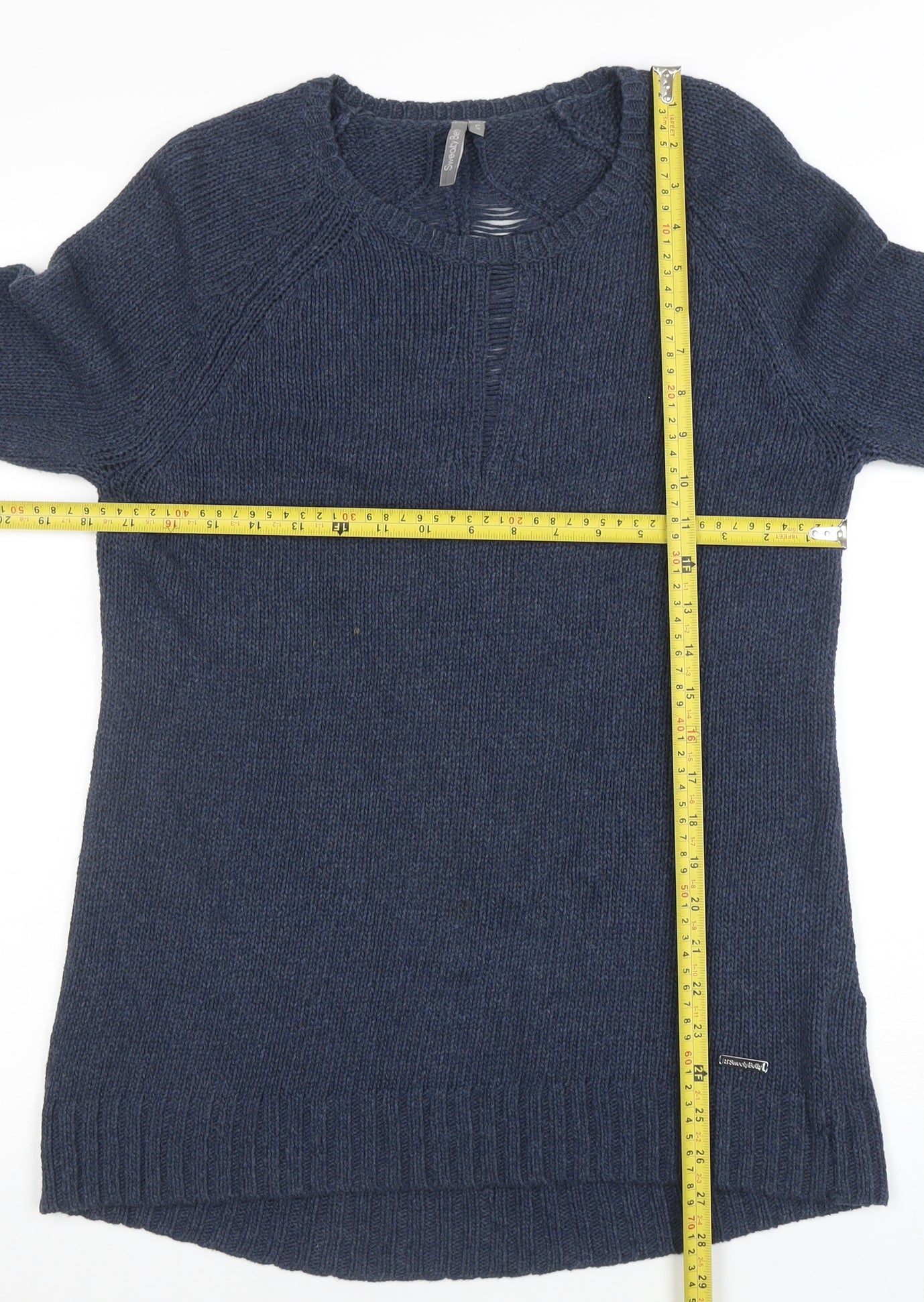 Womens UK Size S Sweaty Betty Blue Pullover Jumper