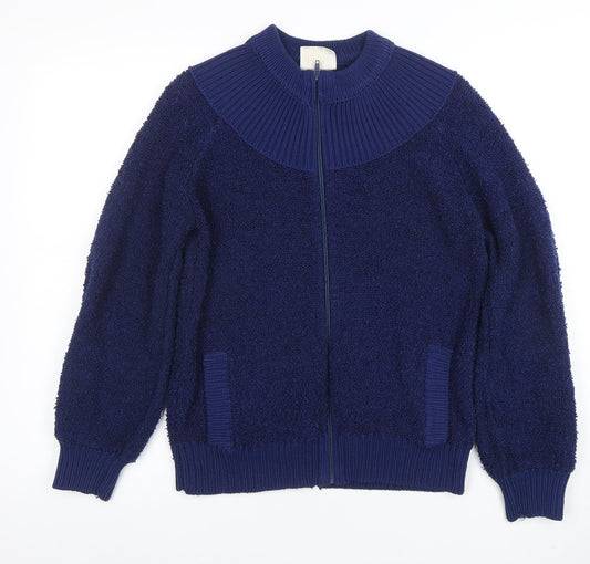 Womens UK Size M Amirco Blue Full Zip Jumper