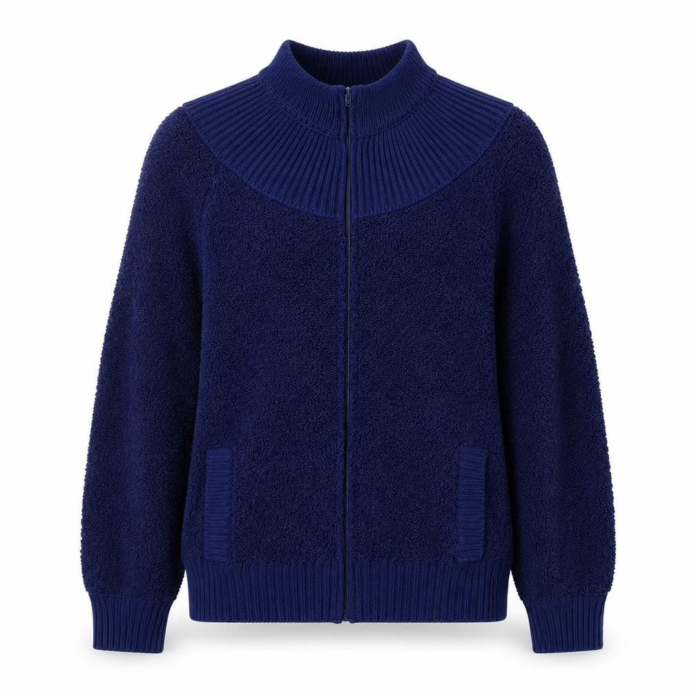 Womens UK Size M Amirco Blue Full Zip Jumper