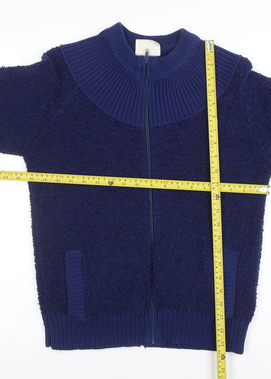 Womens UK Size M Amirco Blue Full Zip Jumper