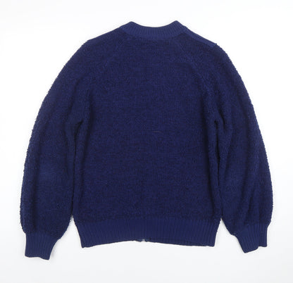Womens UK Size M Amirco Blue Full Zip Jumper
