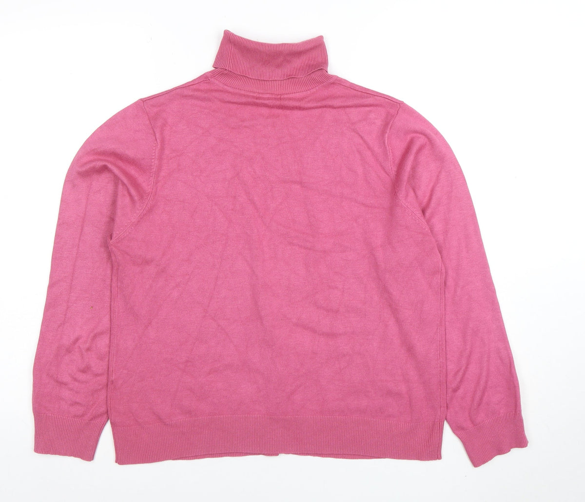 B&W Womens Pink Roll Neck Knit Pullover Jumper Size 4 UK