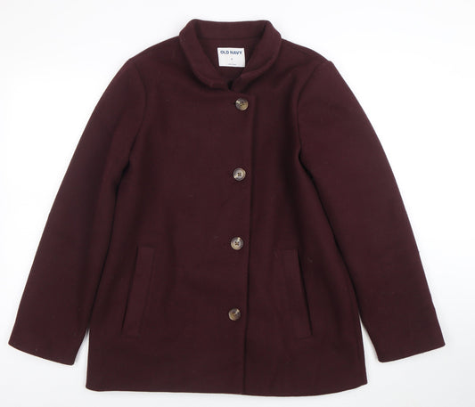 Womens UK Size M Old Navy Brown Overcoat