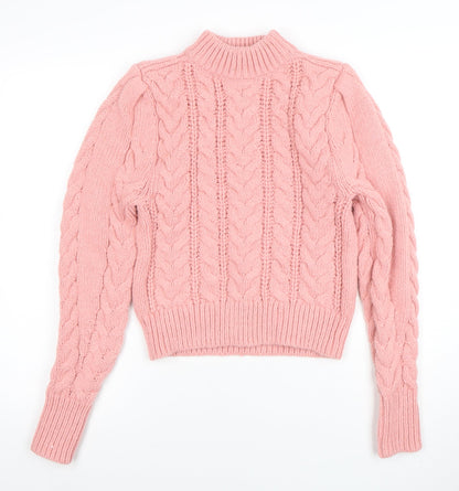 Womens UK Size XS H&M Pink Pullover Jumper