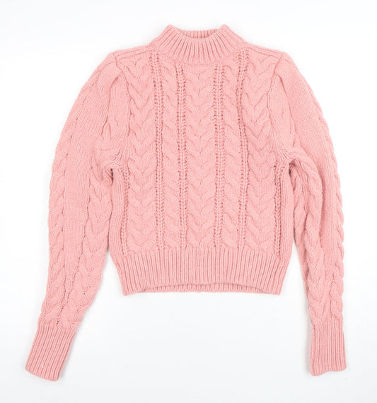 Womens UK Size XS H&M Pink Pullover Jumper