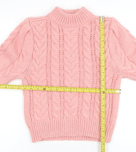 Womens UK Size XS H&M Pink Pullover Jumper