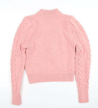 Womens UK Size XS H&M Pink Pullover Jumper