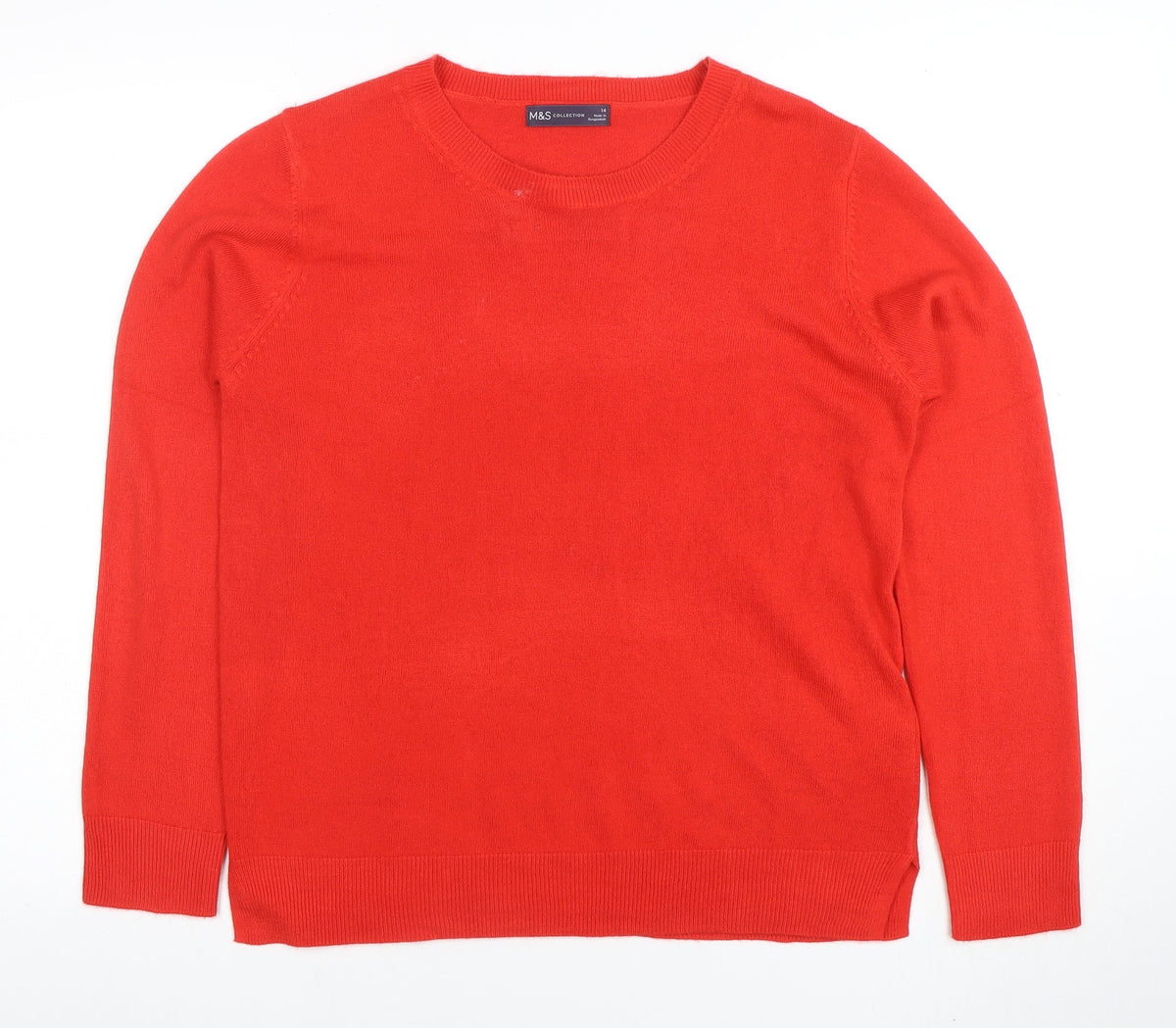 Womens UK Size 14 Marks and Spencer Red Pullover Jumper