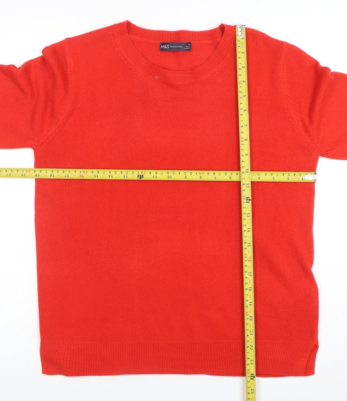 Womens UK Size 14 Marks and Spencer Red Pullover Jumper