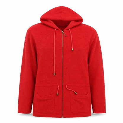 Womens UK Size 14 DASH Red Full Zip Hoodie