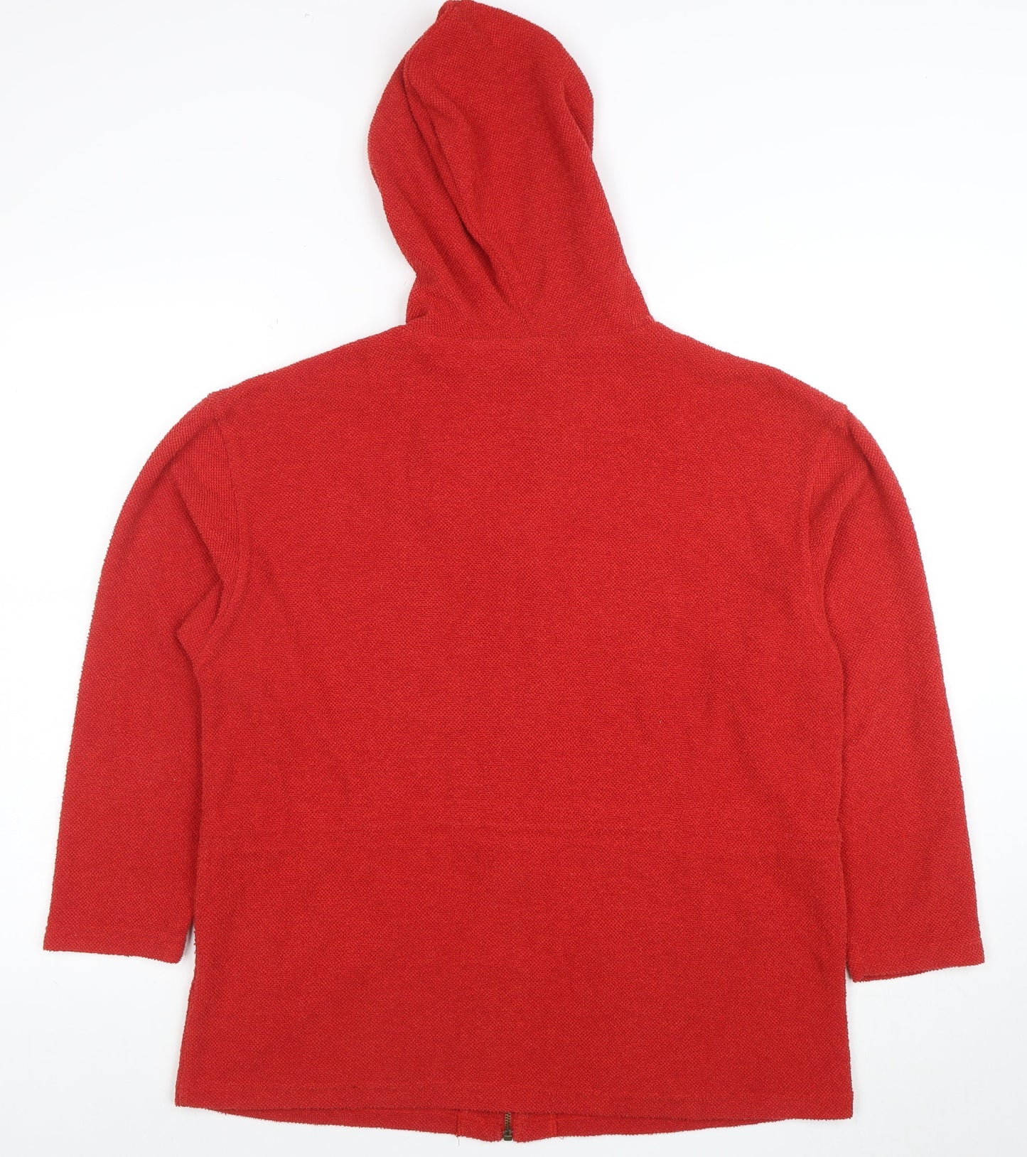 Womens UK Size 14 DASH Red Full Zip Hoodie