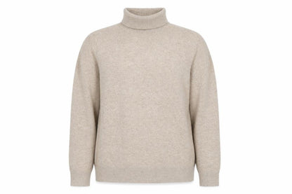 Marks and Spencer Women's Beige Roll Neck Jumper Size L