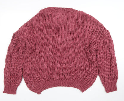 Womens UK Size M Dorothy Perkins Purple Pullover Jumper