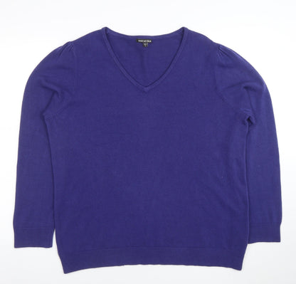 Womens UK Size 24 ANNE WEYBURN Purple Pullover Jumper