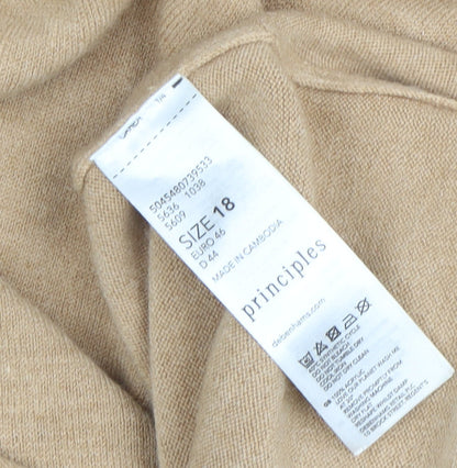 Womens UK Size 18 Principles Beige Tunic Jumper