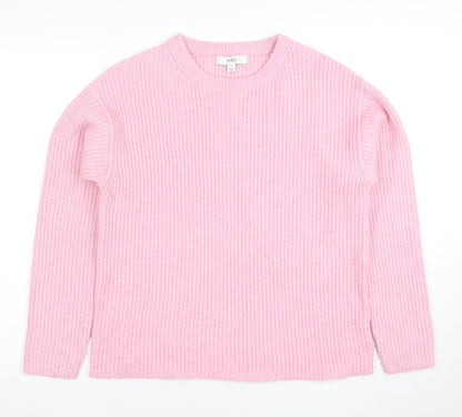 Marks and Spencer Women’s Pink Wool Blend Chunky Knit Jumper Size S