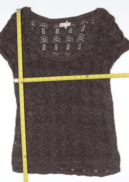 Womens UK Size 14 Soen Brown Camisole Blouse