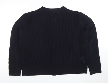 Principles by Ben de Lisi Women's Black Full Zip Cotton Blend Jumper Size 18