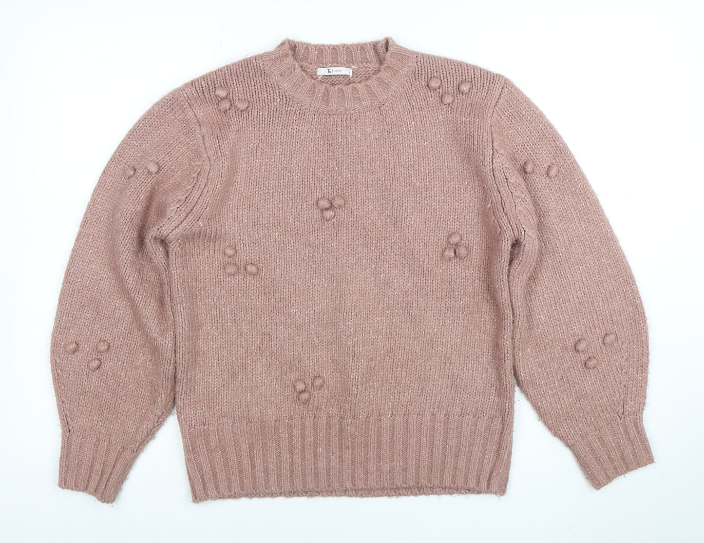 Womens UK Size S TU Pink Pullover Jumper