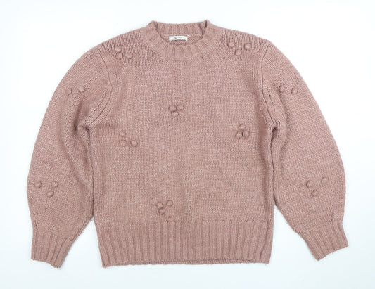 Womens UK Size S TU Pink Pullover Jumper