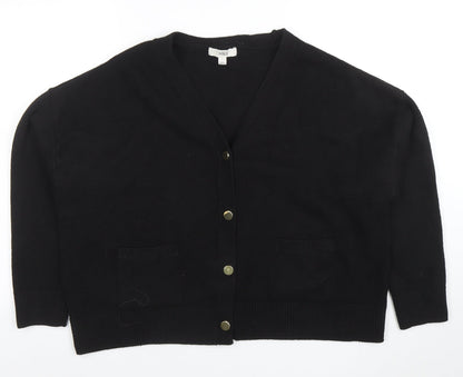 Womens UK Size L Marks and Spencer Black Cardigan Jumper