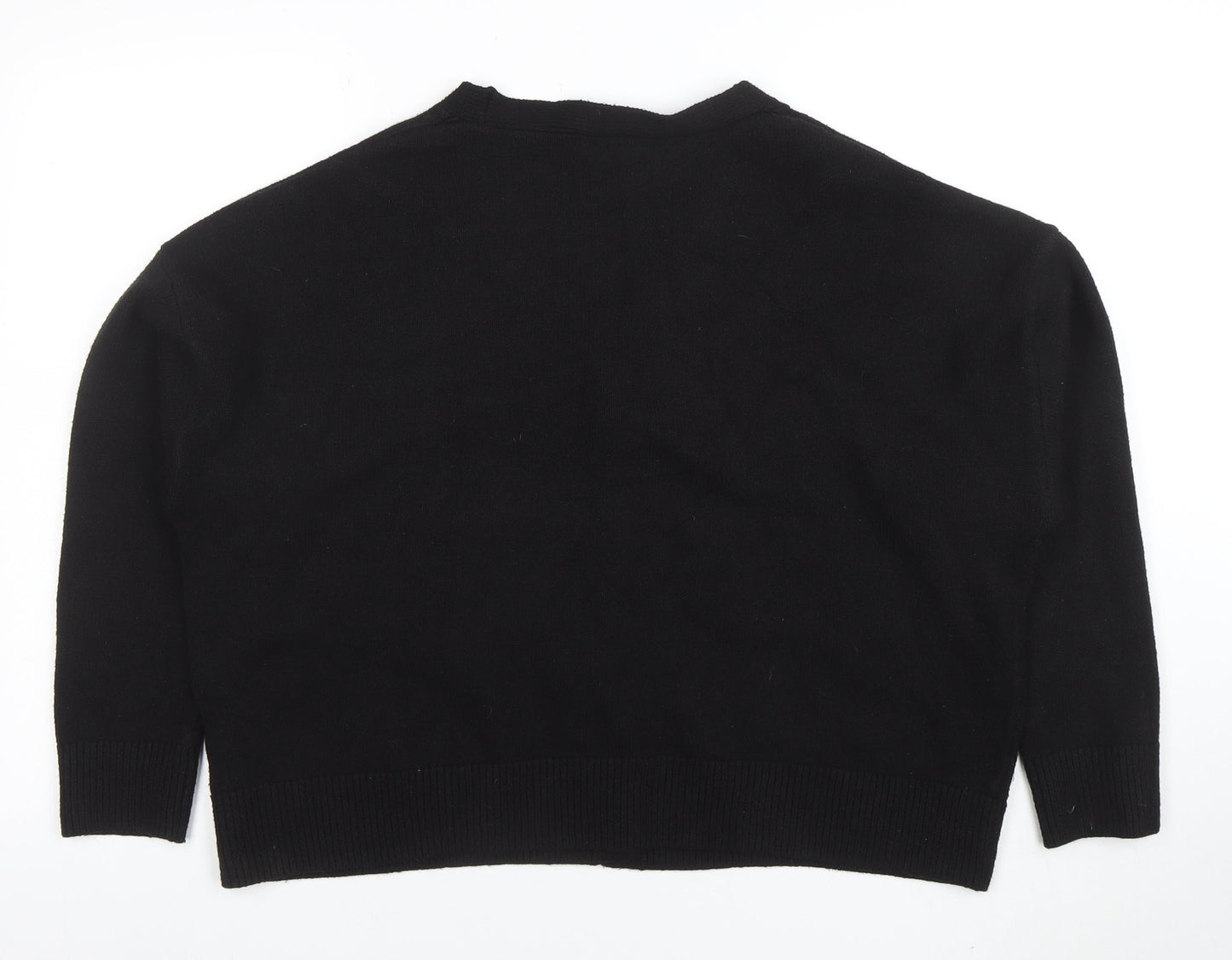 Womens UK Size L Marks and Spencer Black Cardigan Jumper