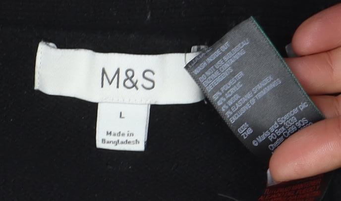 Womens UK Size L Marks and Spencer Black Cardigan Jumper
