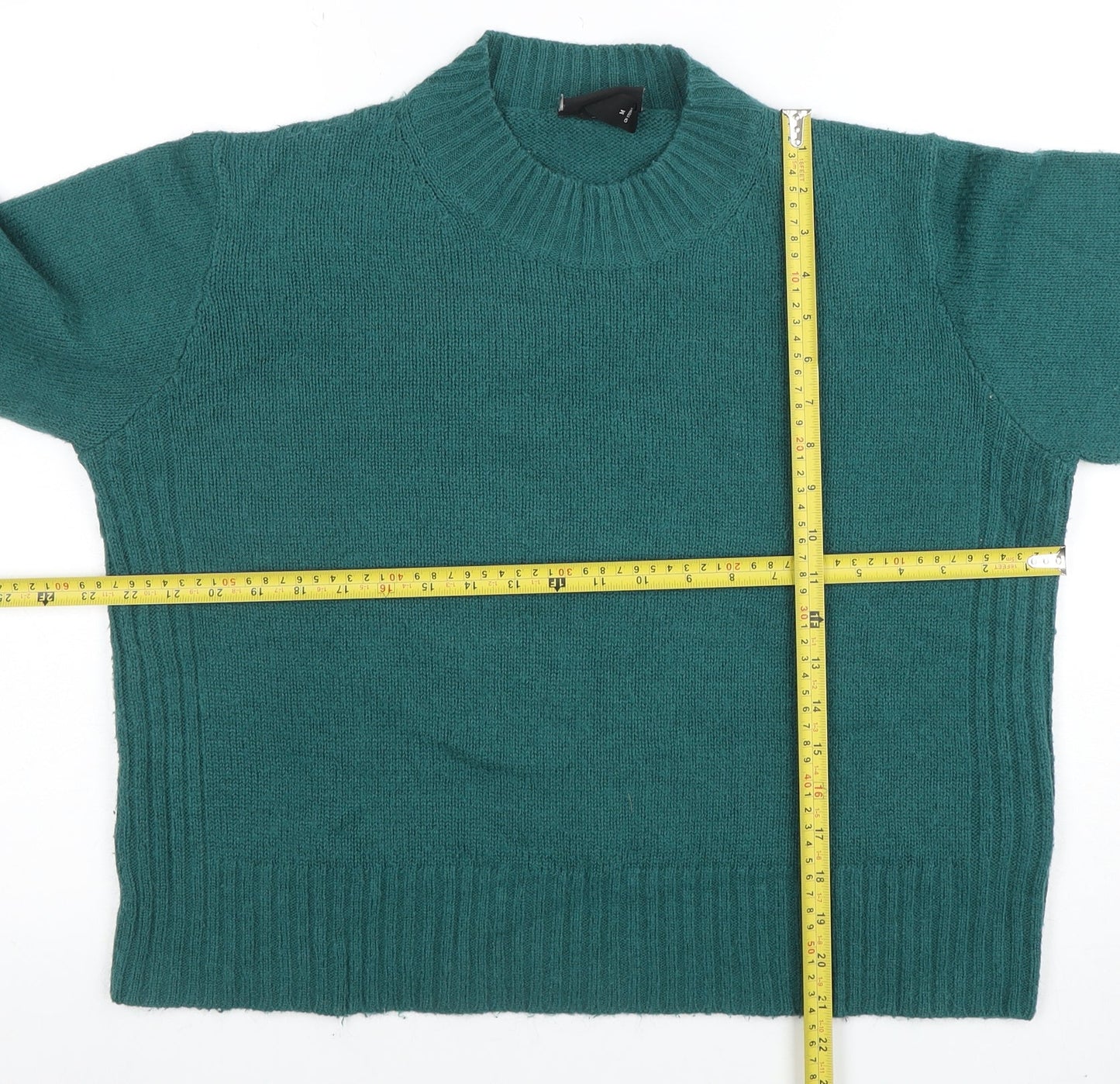 Womens UK Size M Monki Green Pullover Jumper