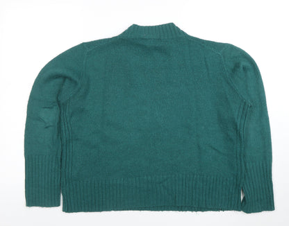 Womens UK Size M Monki Green Pullover Jumper