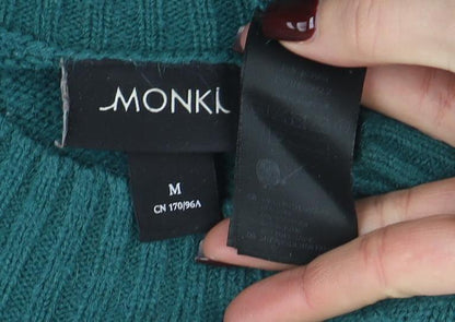Womens UK Size M Monki Green Pullover Jumper