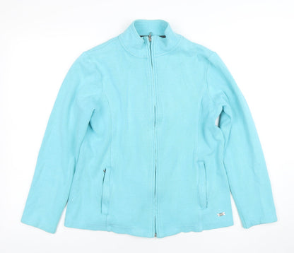 Womens UK Size 10 DASH Blue Full Zip Hoodie