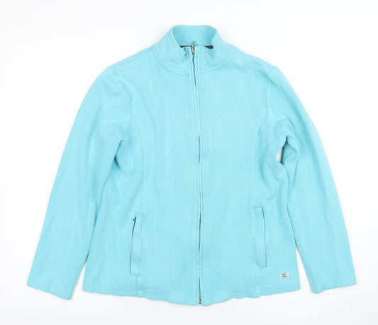 Womens UK Size 10 DASH Blue Full Zip Hoodie