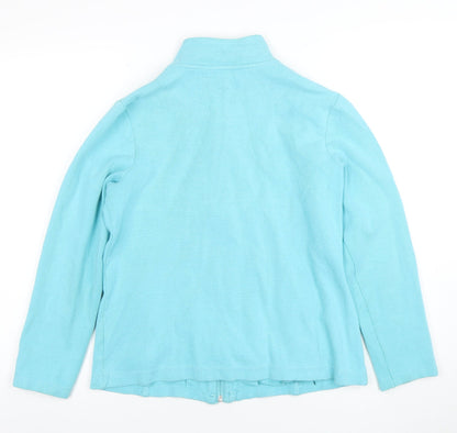 Womens UK Size 10 DASH Blue Full Zip Hoodie