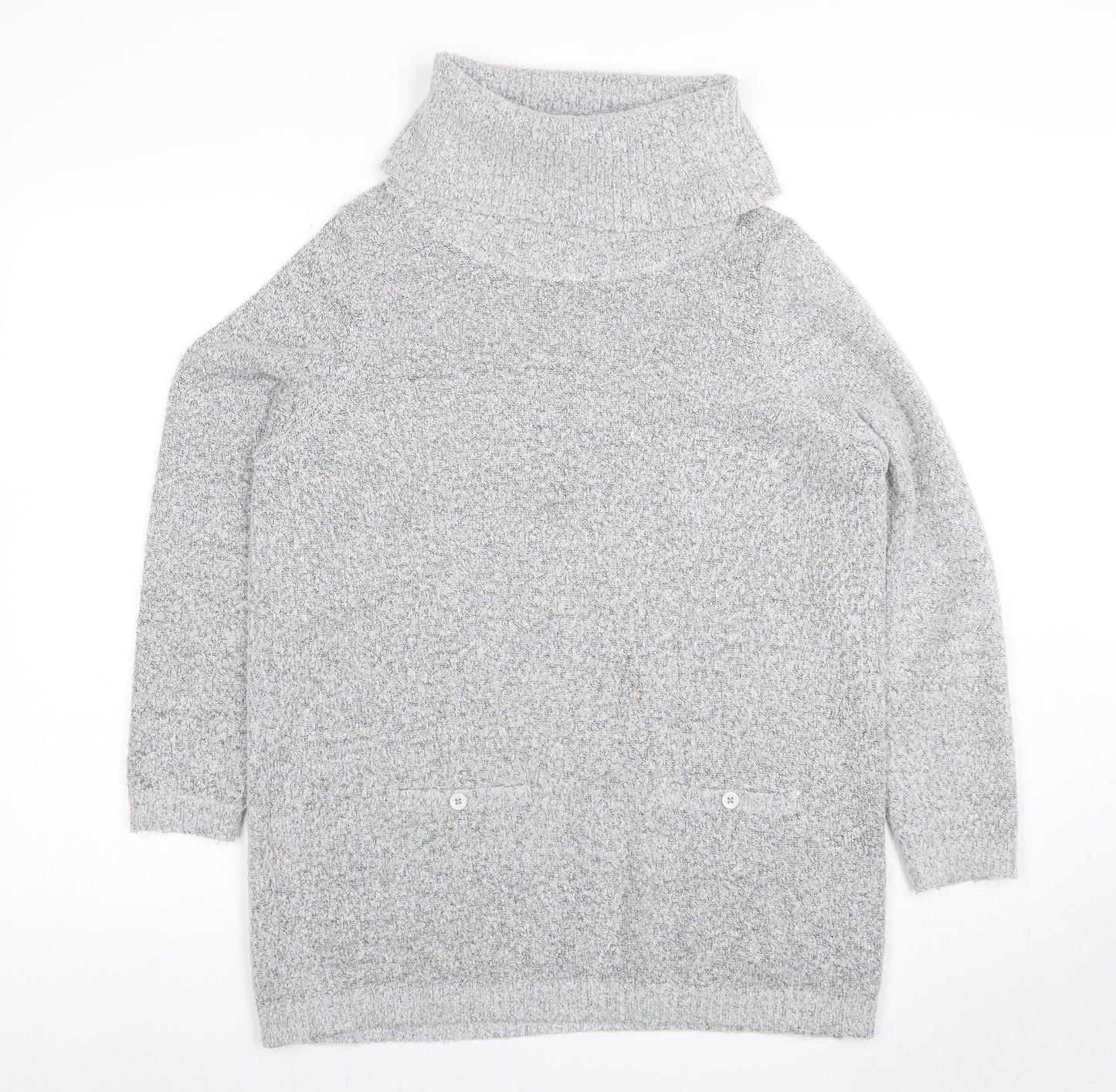 Womens UK Size 16 M&Co Grey Pullover Jumper