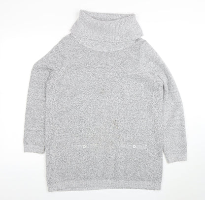 Womens UK Size 16 M&Co Grey Pullover Jumper