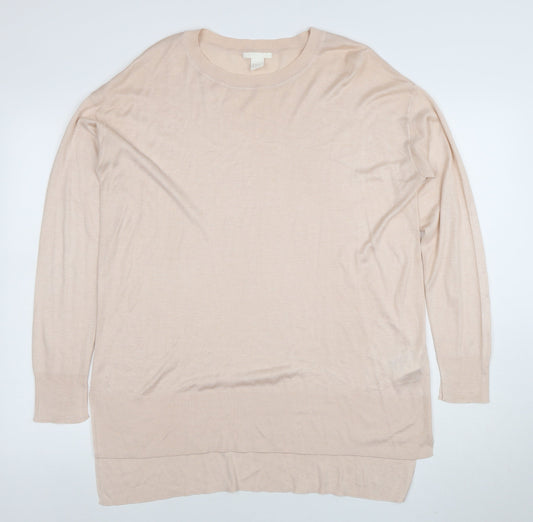 Womens UK Size M H&M Beige Tunic Jumper