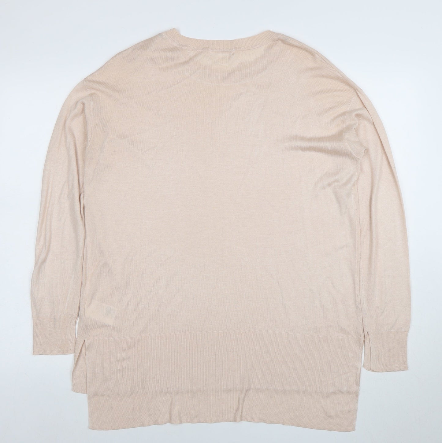 Womens UK Size M H&M Beige Tunic Jumper
