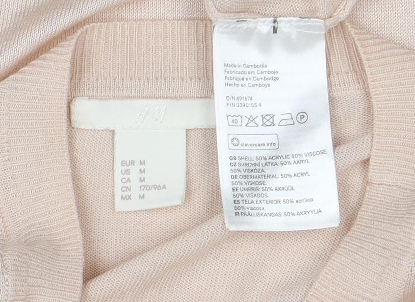 Womens UK Size M H&M Beige Tunic Jumper