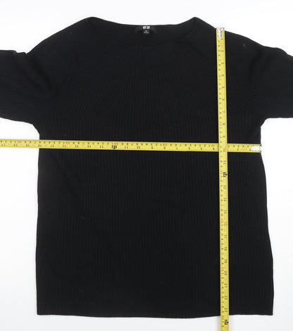 Womens UK Size XL Uniqlo Black Pullover Jumper