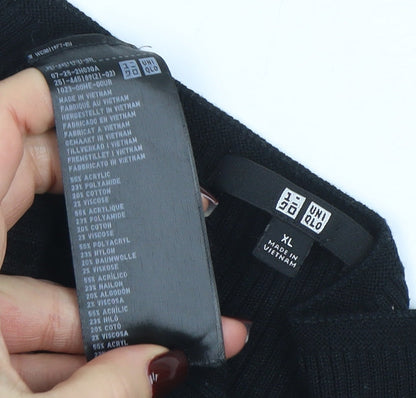 Womens UK Size XL Uniqlo Black Pullover Jumper