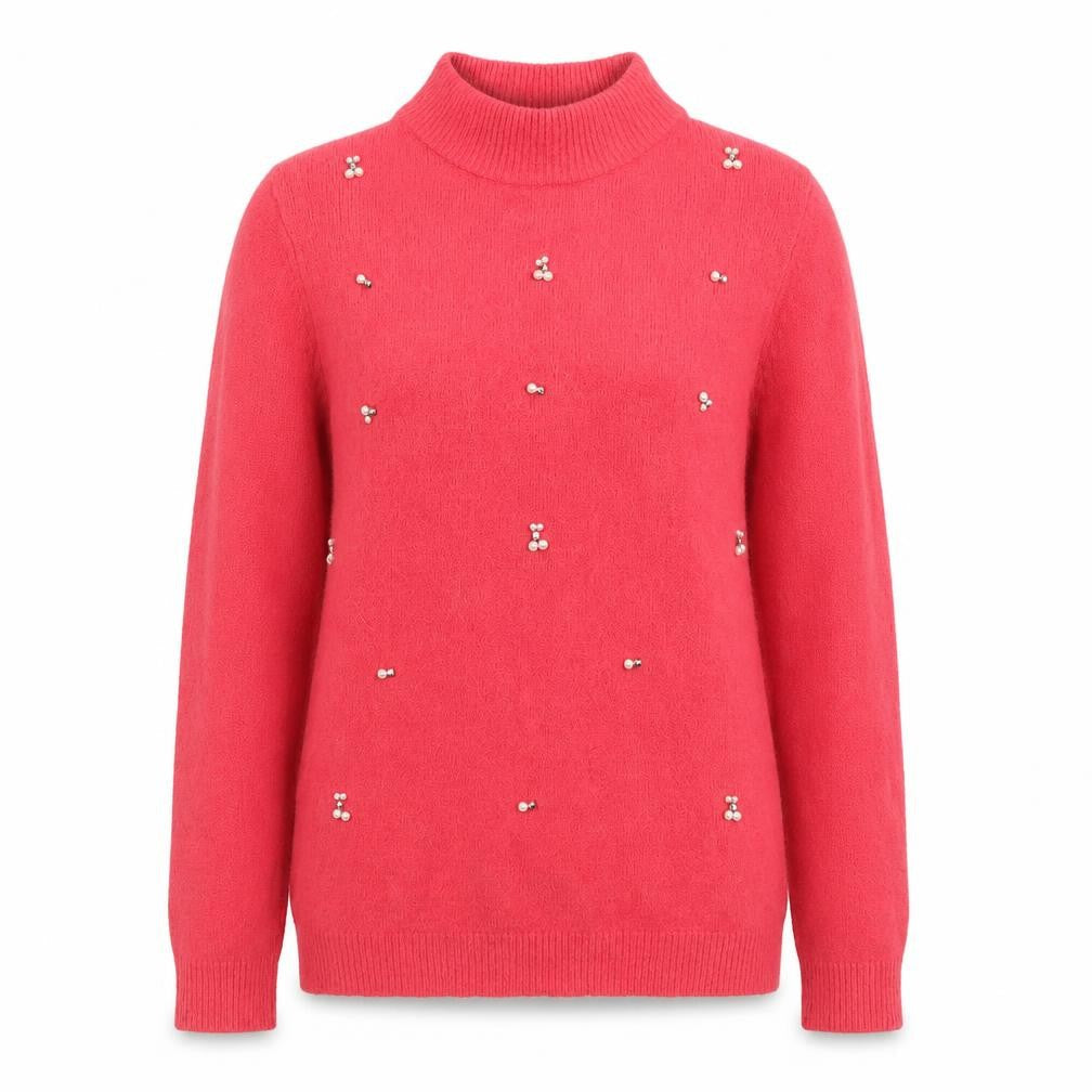 Womens UK Size S Papaya Pink Pullover Jumper