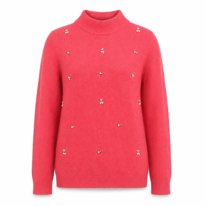 Womens UK Size S Papaya Pink Pullover Jumper