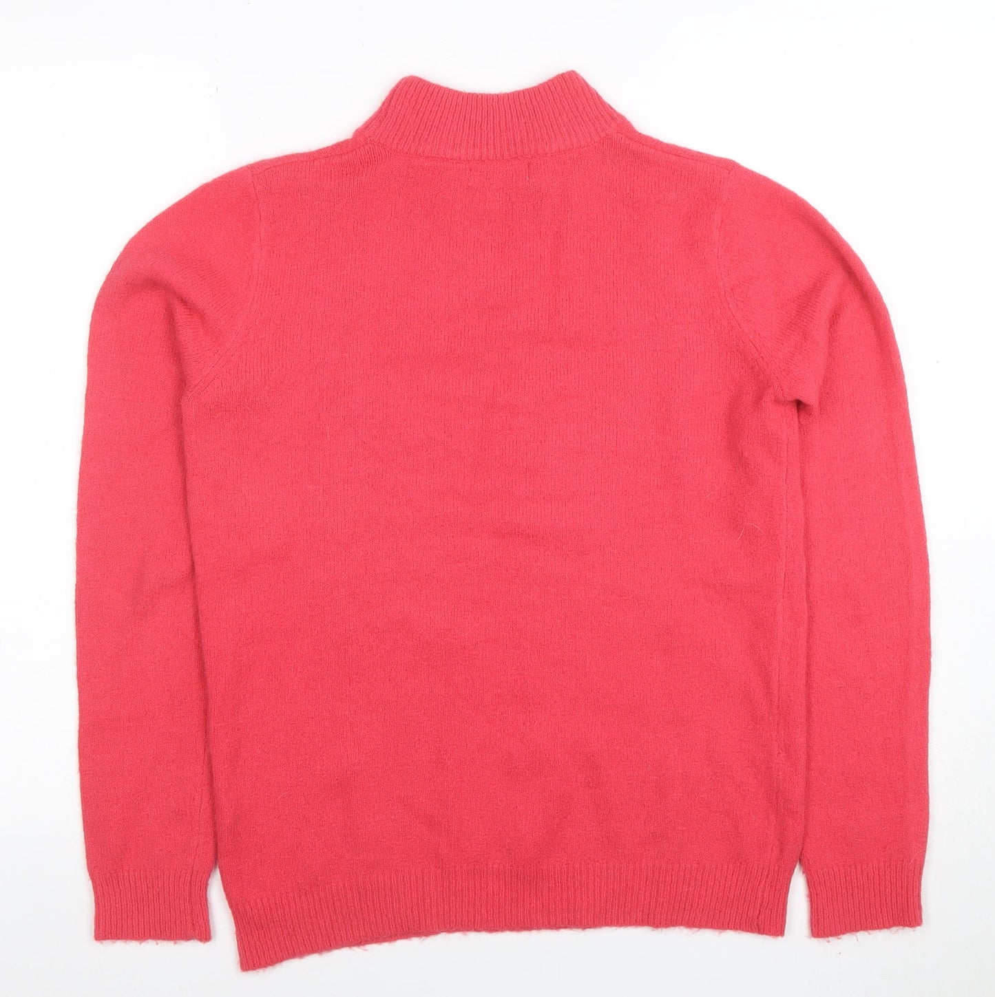 Womens UK Size S Papaya Pink Pullover Jumper