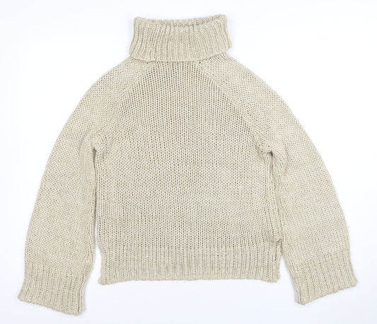 Womens UK Size XS Divided Beige Pullover Jumper