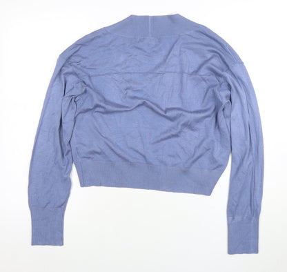 Grace Karin Womens Blue Knit Open Cardigan Size L Lightweight Casual